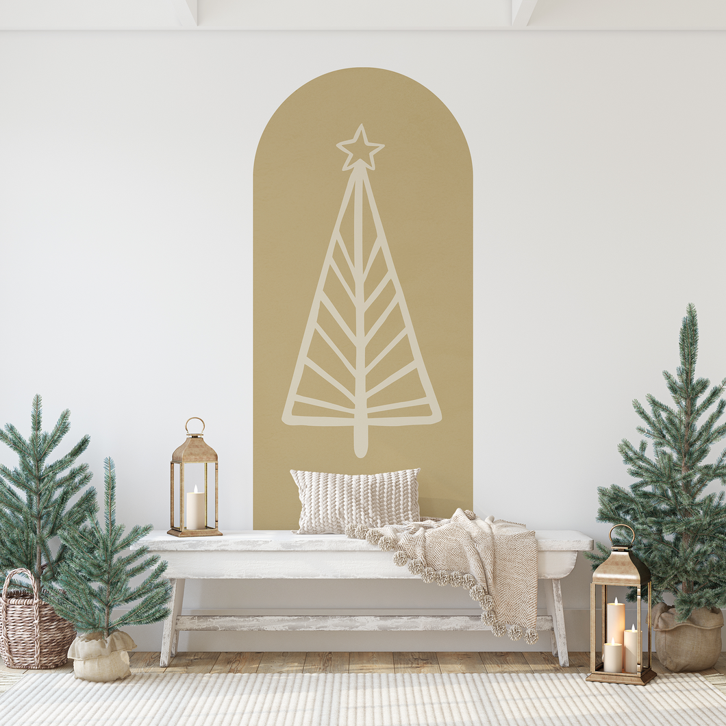 Christmas Evergreen Tree Gold